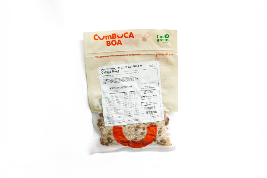 Arroz Integral com Lentilha e Cebola Roxa