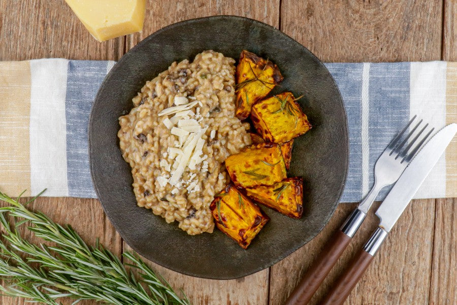 Risoto de Funghi e Abóbora Cabotian Assada