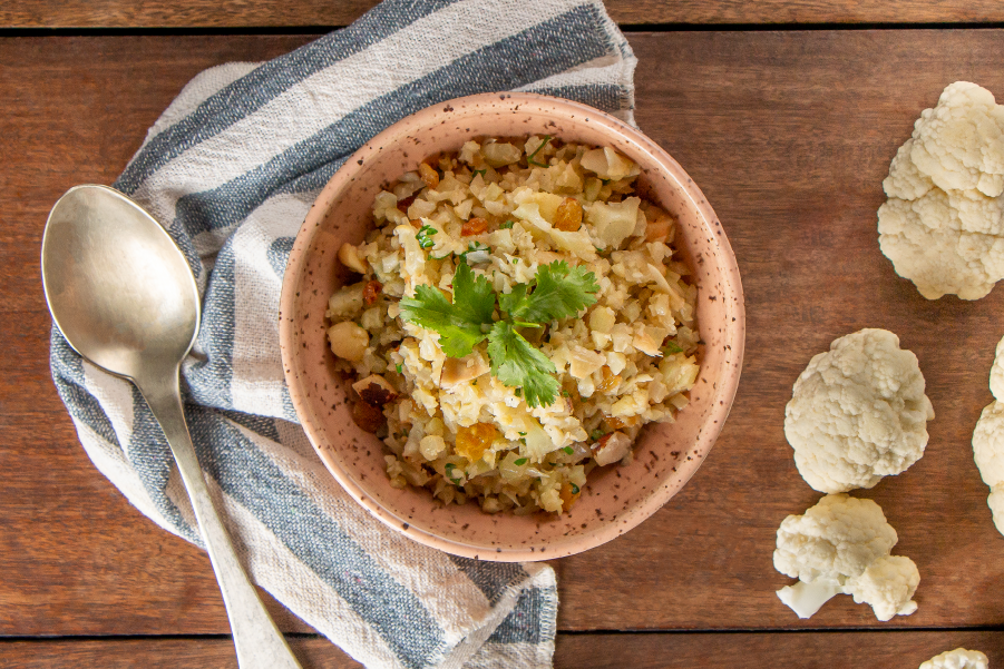 Arroz de Couve-Flor com Castanhas