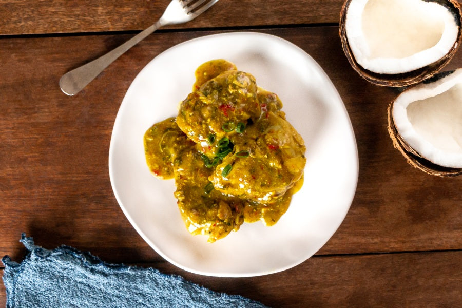 Frango Ensopado com Curry e Leite de Coco